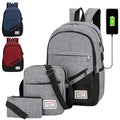 Girls Backpack School Bag Set Boy 3pis Women Adult Backpack Men Mochilas Bagpack 3 in 1 School Bag Set