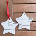 MDFSUB 80x80mm Double-sided MDF Sublimation Christmas Star Pendant Sublimation Blank Mdf Ornaments for Christmas Decoration