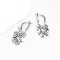 Minimalist Styles Small Tassel Stainless Steel Earrings Long 18 k Drop Earrings Round Leaf Stainless Steel Earrings for Women