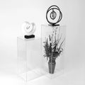 Acrylic Clear High Transparency Display Boxes for Wedding Road Guide Decoration Square Pedestal Riser Columns Plinth Stand 4mm