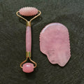 HY 2023 Rose Quartz Face Massager Facial Roller Face Slimming Tool Facial Lift Massager Gouache Scraper Natural Opal Jade Roller