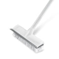 DOOSO 2 in 1 Scrape and Brush Floor Scrub Brush With Long Handle Scrubber Carpet Brush