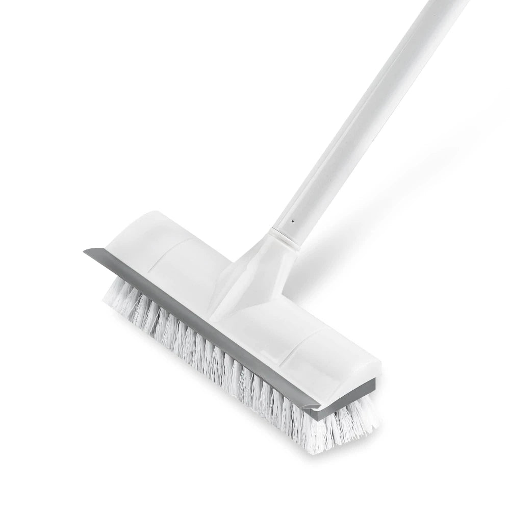DOOSO 2 in 1 Scrape and Brush Floor Scrub Brush With Long Handle Scrubber Carpet Brush