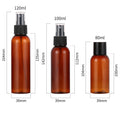 80ml 100ml 120ml Amber Plastic Recycling Body and Skincare Spray Bottle for Serum & Facial Cleanser