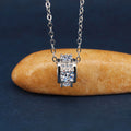 Factory Wholesale S925 Sterling Silver Necklace Round Beads Pendant for Women 1.2 Carat Moissanite Necklace