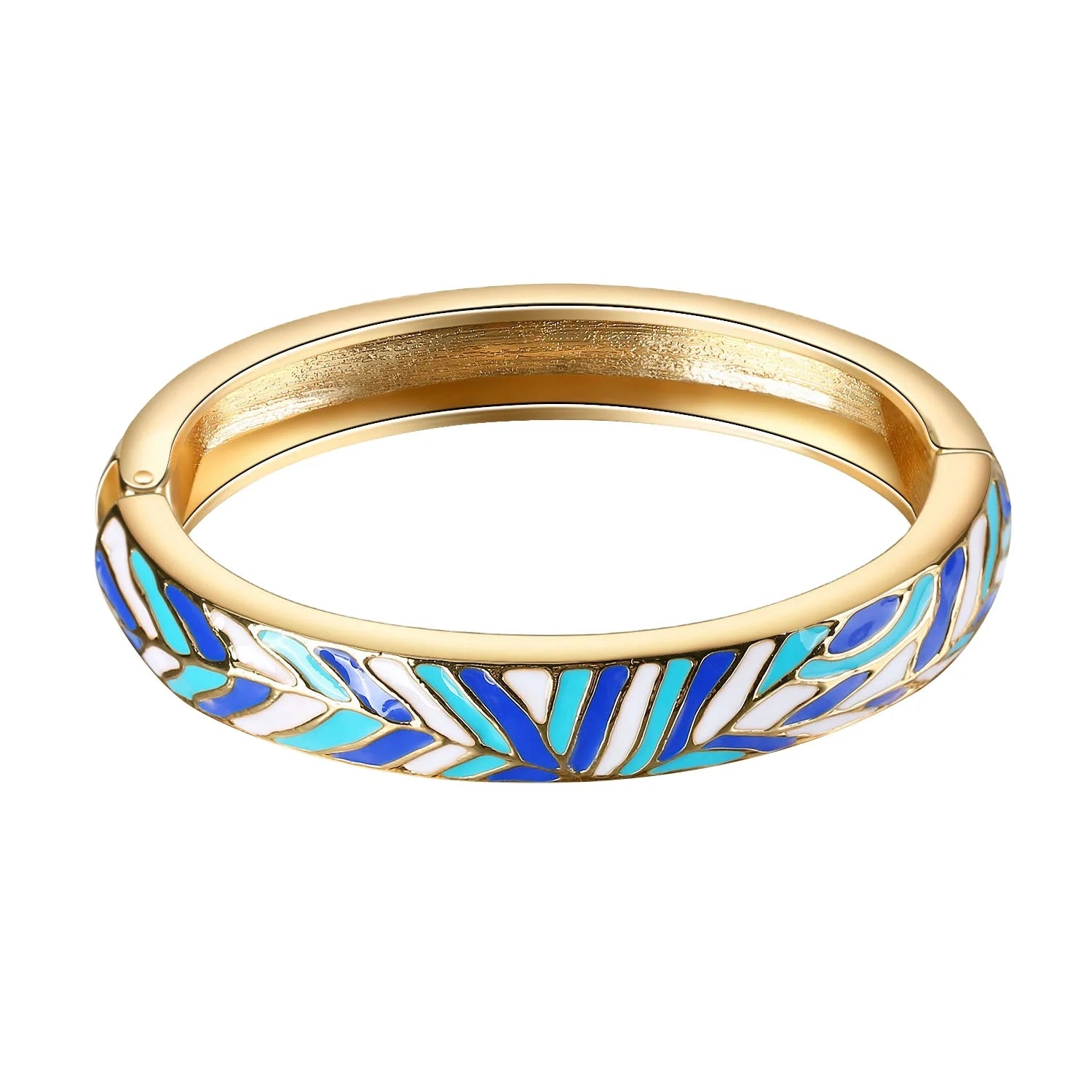 Hot Sale Fashion Brand Zinc Alloy Dripping Oil Retro Spring Enamel Bangle Bracelet for Women Jewelry