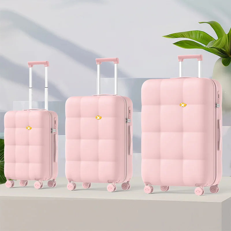 MGB Factory Price Hot Bread Style 100% PC Luggage Sets Durable 20 24 28 Inch  Cary on Long Trip Trolley Suitcase for Girls Women