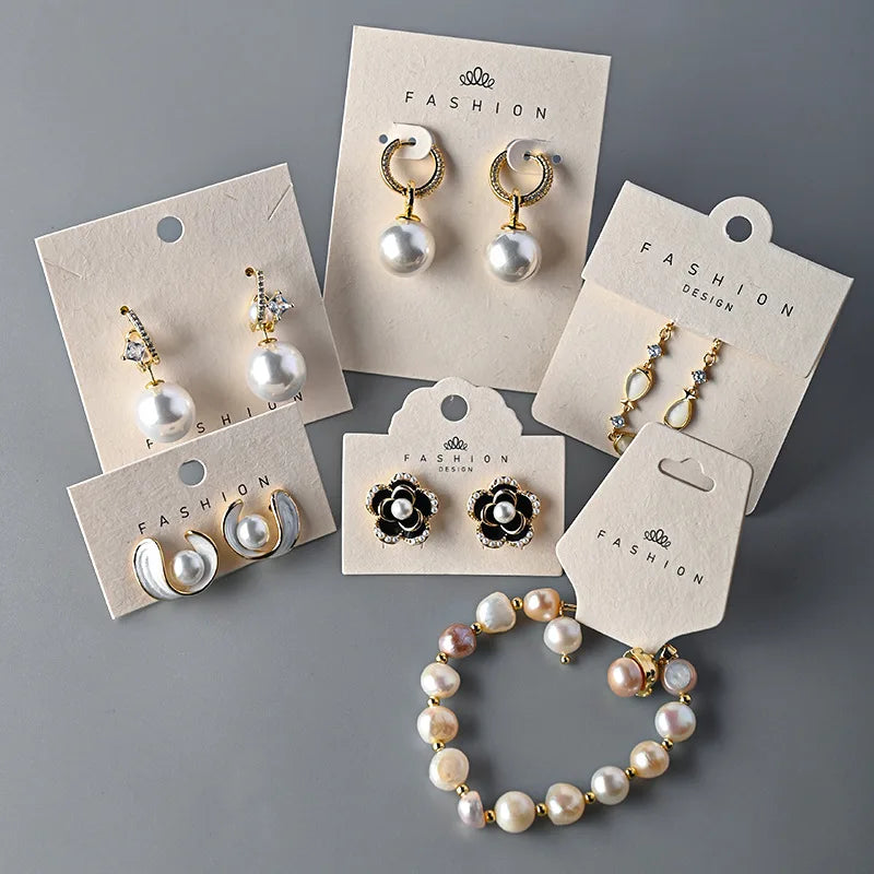 Luxury Jewelry Display Paper Tags Custom Printing Logo Packaging Card for Hoop Earrings