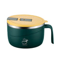 Portable Student Fast Food Cup Cutlery-304 Stainless Steel Instant Noodle Bowl with Lid Japanese Bento Box Lunch Box