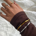 Fashion 18K Gold Stainless Steel Bangle Bracelet 5pcs Set Gold Silver Color Bangles Bracelets Women