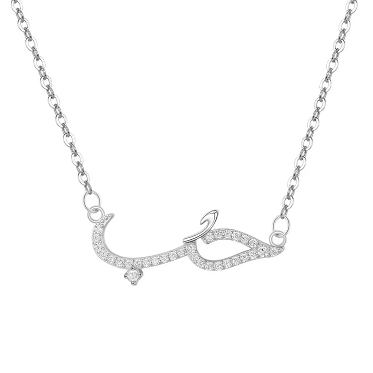 Korean Simple Lines Full Diamond Alligator Pendant Necklace 925 Sterling Silver crocodile Animal Pendant Necklace for Women