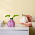 Creative Ins Ceramic Hydroponic Plant Vessel Minimalist Handbag Tabletop Vase for Small Onion Flower Arrangement for Home Living