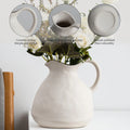 Vintage Ceramic Vase Lift Pot Shape Ceramic Vases Silk-fired Frosted Teapot Creative Handmade Porcelain Vase