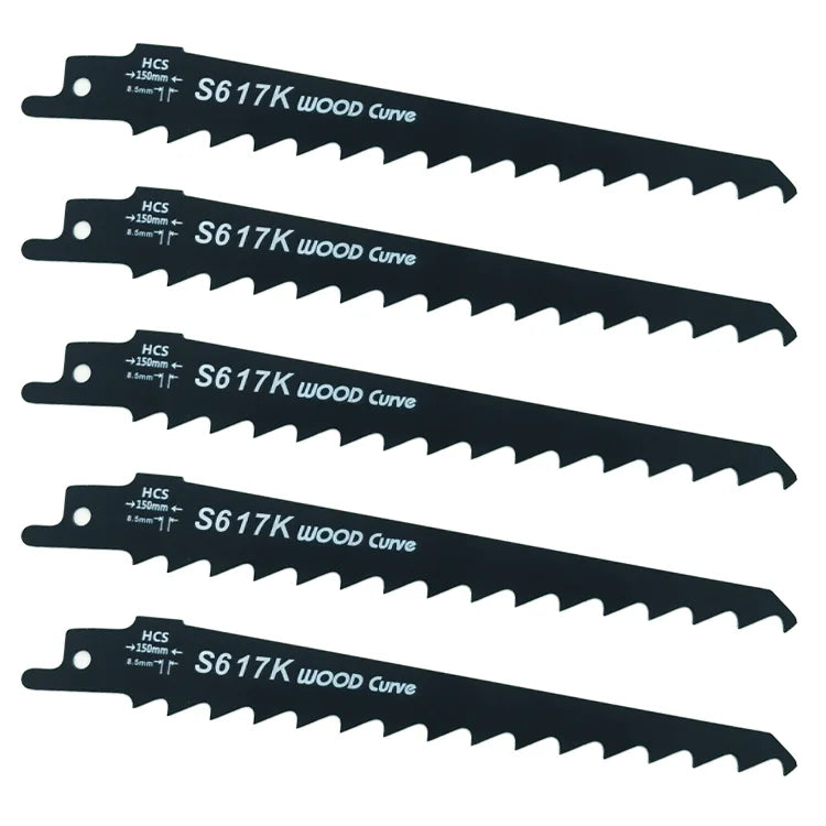 S617K 3TPI HCS Industrial Reciprocating Saw Blades Coarse Wood Green Wood Pruning Excellent for Free Nails Curved Plunge Cuts