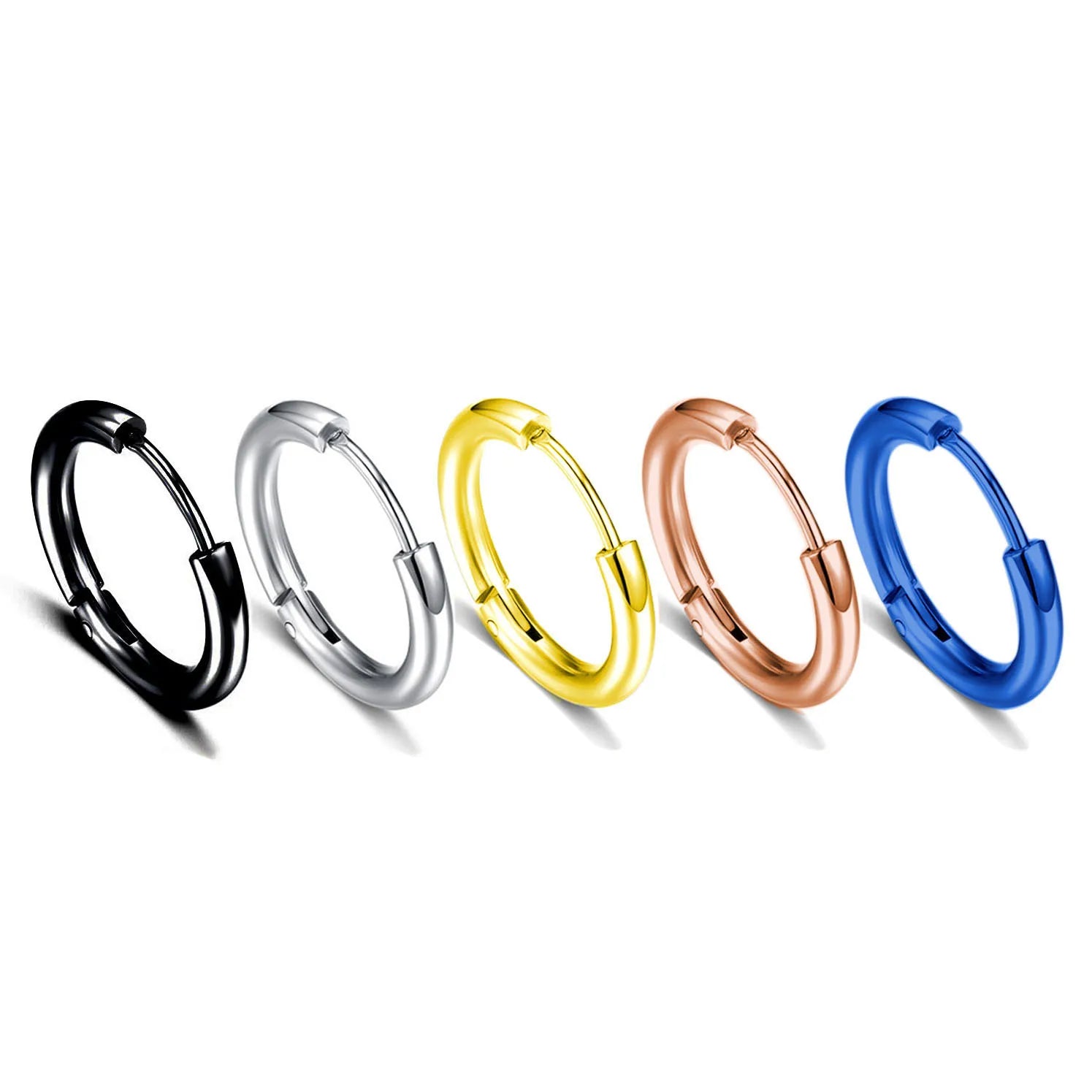 2.5mm Hoop Earrings For Women Stainless Steel Fashion Fine Jewelry Trend Gold Plated Gold Hoop Earrings