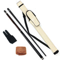 New Fashion Carbon Fiber Shaft  1/2 Billiard Pool Cue Kit With Cue Case Glove  Towel