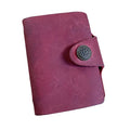 Soft Ticker Pouch 12 Sheets Vintage Crazy Horse Genuine Leather Card Holder Bottom Fold Closure Multi-Function Stamping Logo
