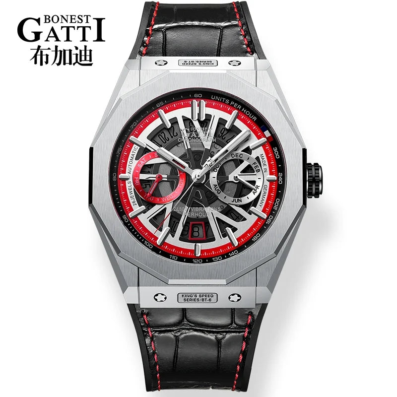Luxury Gold Watches Mens Mechanical Watch for Men Casual Luminous Stainless Steel Strap Top Brand Luxury Wristwatch