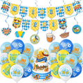 Oktoberfest Party Decoration with Hanging Banner Cake Topper Balloon for Munich German Beer Festival Themed Celebration Supplies