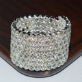 Pulseira De Strass Two Row Crystal Bracelet Rainbow Bridal Adjustable Crystal Rhinestone Cuff