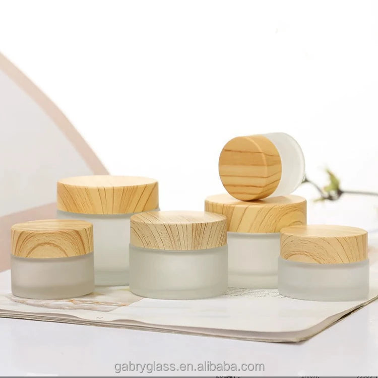 Wholesale Ice Eye Cream 5g 20g 60g 100g Round 100ml Cosmetic Packaging Jars Bamboo Face Cream Jar