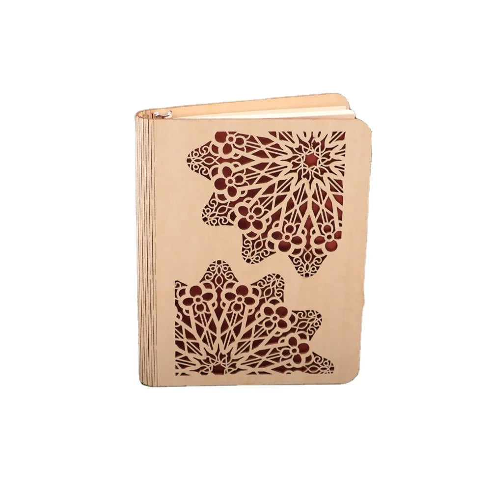 Wood Cover Wedding Guestbook  School Notebook Office Notebook Wood Cover Notebook