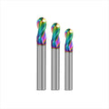 DLC Coated HRC55 High Performance 2-Flute Ball Nose End Mill Customized ODM/OEM Support for Aluminum Machining