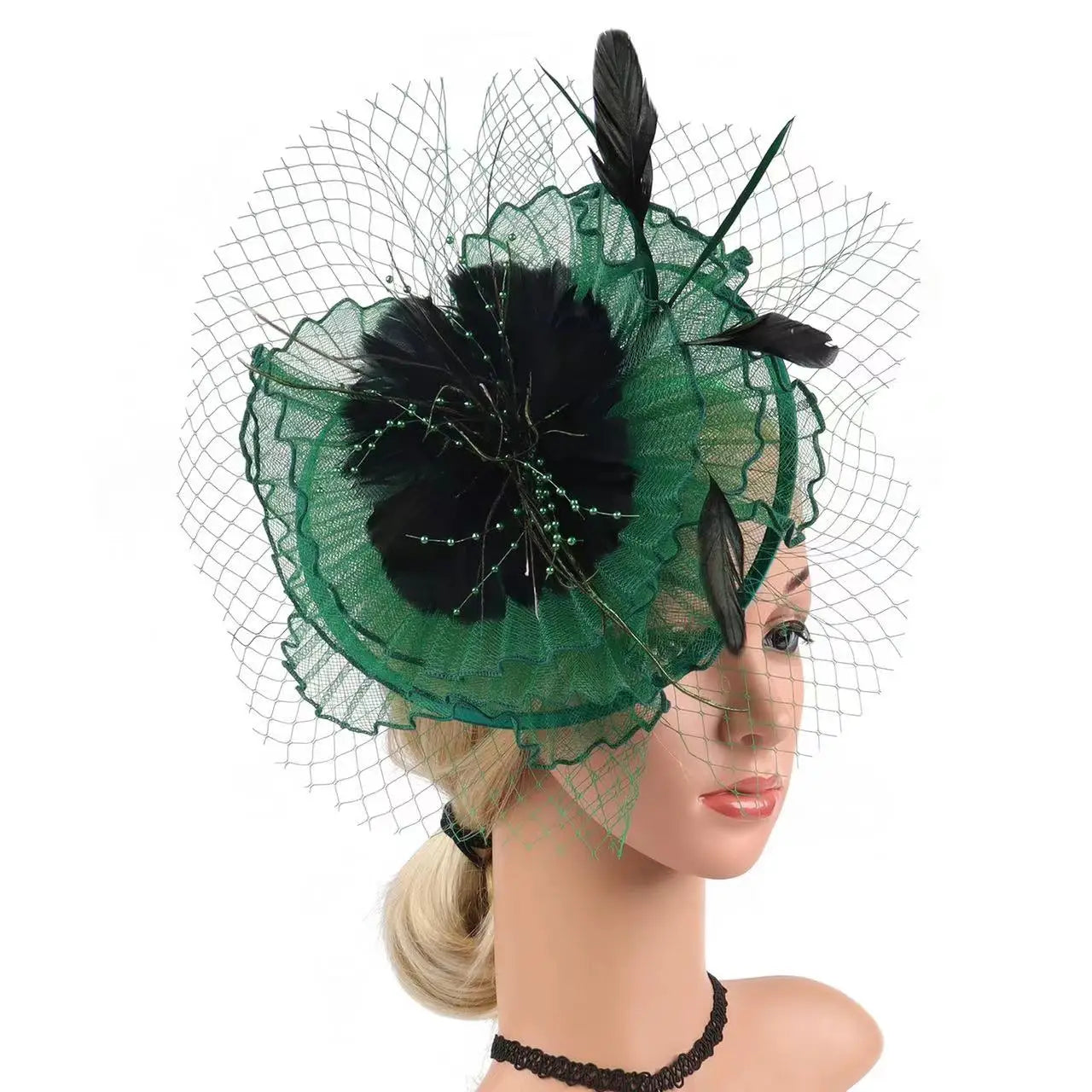 Fashion Bridal Wedding Feather Sinamay Fascinator Hat Derby Party Church Kentucky Ascot Hats Bridal Headband Fascinator Women