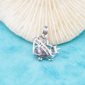C030103 Sterling Silver Freshwater Pearl Cage Pendant Necklace Jewelry Locket for Pearl Party