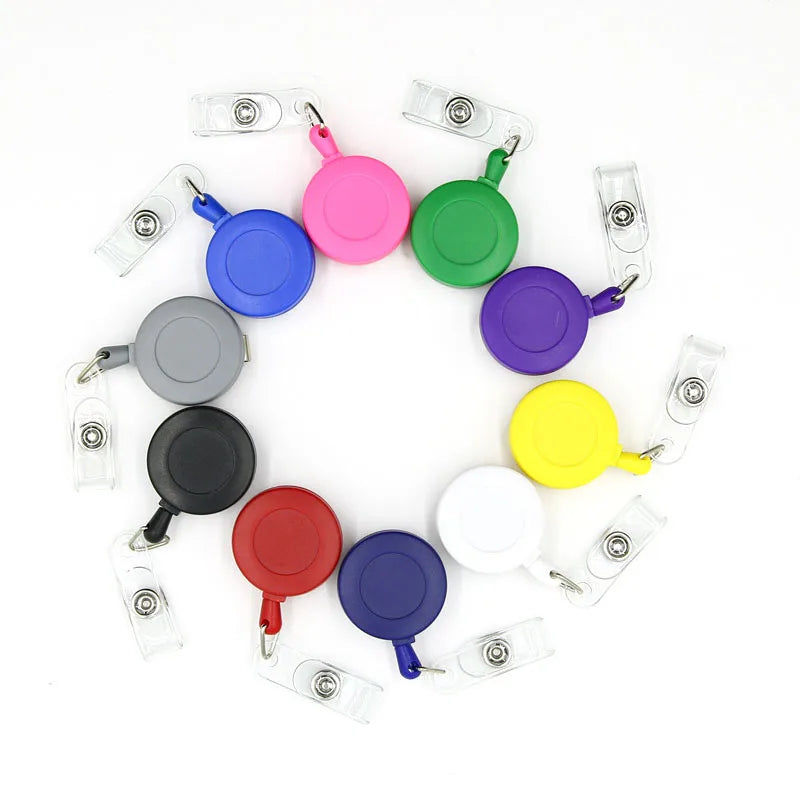Heavy Duty Retractable Plastic/Metal Badge Holder Reel for Nurses ID Badges Name Cards & Keychains