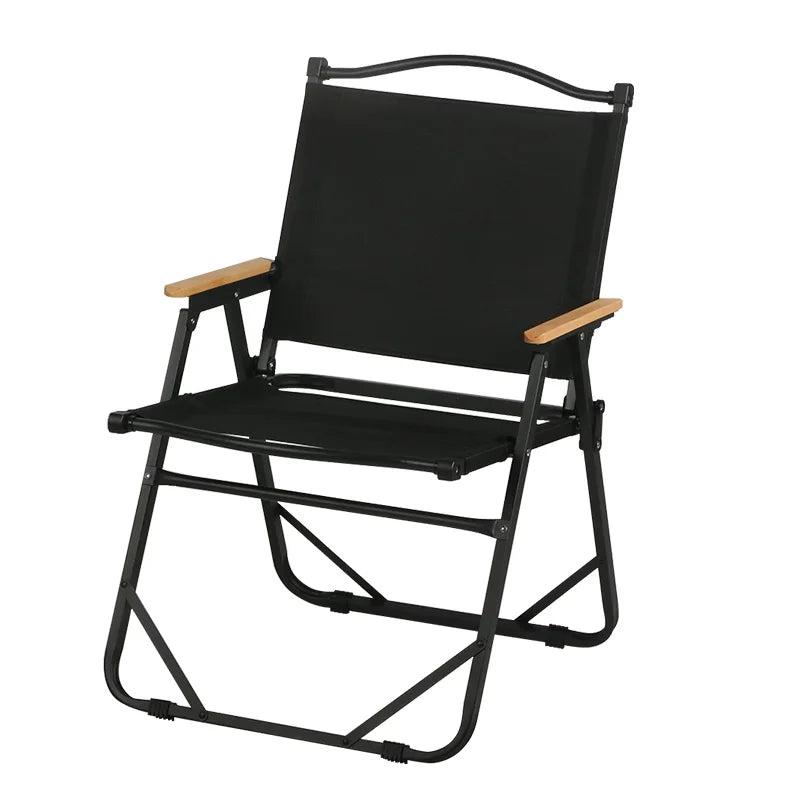 Customized Lightweight Outdoor Glamping Picnic Chair Portable Folding Steel Tube Camping Chair for Adult