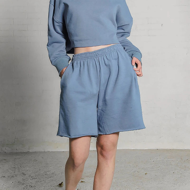 L800850 Clothing Manufacturers Custom Summer Wholesale Sweat Short Jogging Pants Wear Women Cotton Gym Casual Women's Shorts