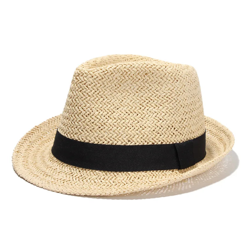 Multiple Size Short Brim Fedora Panama Hat Chapeau Sombrero De Paja Woven Paper Straw Hats