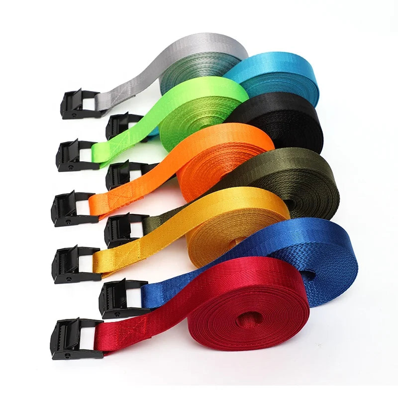 Cargo Cam Buckle Tie Down Lashing Strap Webbing Striped Herringbone Lash Luggage Bag Belt Hsx Hsx3