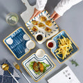 Zogifts Japanese Style Square Creative Cheap Bulk Breakfast Dumpling Dinner Plates Pizza Plate Ceramic Dinner and Salad Plates