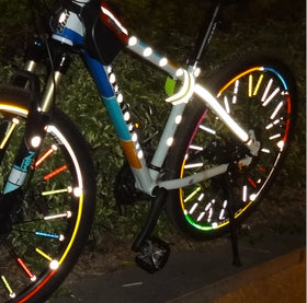 High Light Yellow Red Blue Green Orange Silver Colorful Fashion Customize Reflective Spoke Bicycle Wheels Warn Safety Reflector