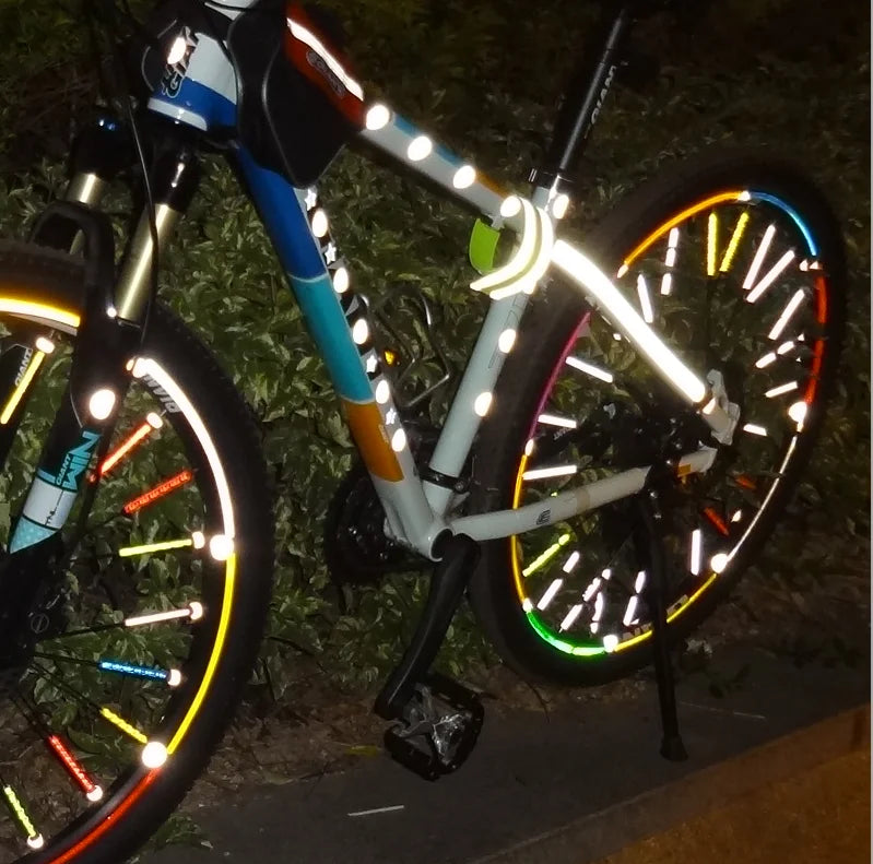 High Light Yellow Red Blue Green Orange Silver Colorful Fashion Customize Reflective Spoke Bicycle Wheels Warn Safety Reflector