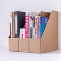 Customized Metal A4 File Storage Box Vertical Office Rack Dormitory Desktop Organization Cabinet Kraft Paper Book Stand JINSHI