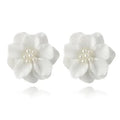 Korean Beautiful Jewelry Temperament Pearl Earrings Exaggerated Three-dimensional Flower Earrings for Women Girls