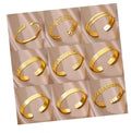 Fashion Fine Jewlery Simple Stainless Steel Hammer Pattern Irregular Non Fading Open Cuff Bangles Bracelet for Wom