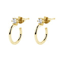 Nagosa Dainty Ready to Ship 925 Sterling Silver Jewelry 18k 14k Gold Vermeil Spark Cubic Zirconia Hoop Earrings