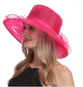 X1588 Organza Lace Ladies Bucket Hat Summer Wide Brim Sunscreen Fisherman Outdoor Image Style