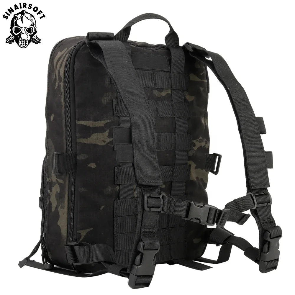 500D Nylon Tactical Flatpack D3 Backpack Hydration Carrier Expansible Molle Pouch Multipurpose Vest Travel Bag