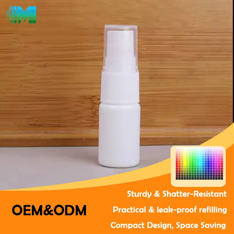 New Design 5ml Plastic Bottle Customized Garrafa De Plastico White Refillable Container Durable Plastic Spray Bottle