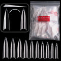 500pc/BAG Pointy Stiletto Nail Tips Clear/Natural False  Manicure Acrylic Gel Diy Salon Suppliers Extra-Long Fingernail TD42