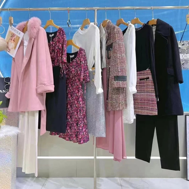 New Autumn Winter Women's Fashion Polyester High-quality Discount Clothing Mixed Colors Popular Style Wholesale Stock Bales
