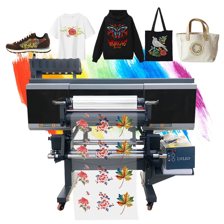Powderless 3D Digital Inkjet Printing Machine A1 24 Inches Xp600 I1600 I3200 Head DTF Uv Transfer Sticker Printer on Tshirt
