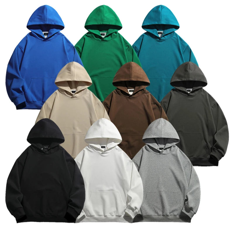 OEM Hip Hop Hoodies Blank Various Colored Cotton Hoodie Streetwear Oversized Cotton Heavyweight Men's Hoodies