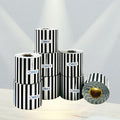 Clear Transparent Direct Thermal Label Continuous Roll with 5mm White and Black Stripes for Barcode Printing and Shipping Labels
