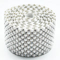 Hot Sale Flatback White Resin Gems Crystal Rhinestone Tape Trimming Easy to Apply Glue for Shoes & Carnival Decoration